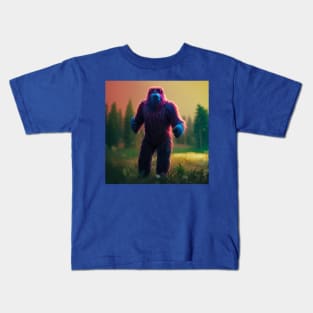 Dope Sasquatch in Nature Kids T-Shirt